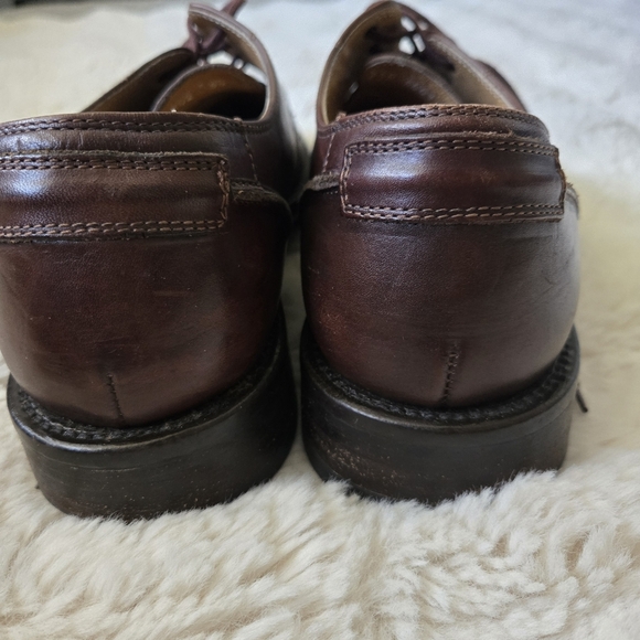 Bacco Bucci Men’s Dress Work Shoes Brown Leather Size 9½ Made In Italy - Picture 4 of 9